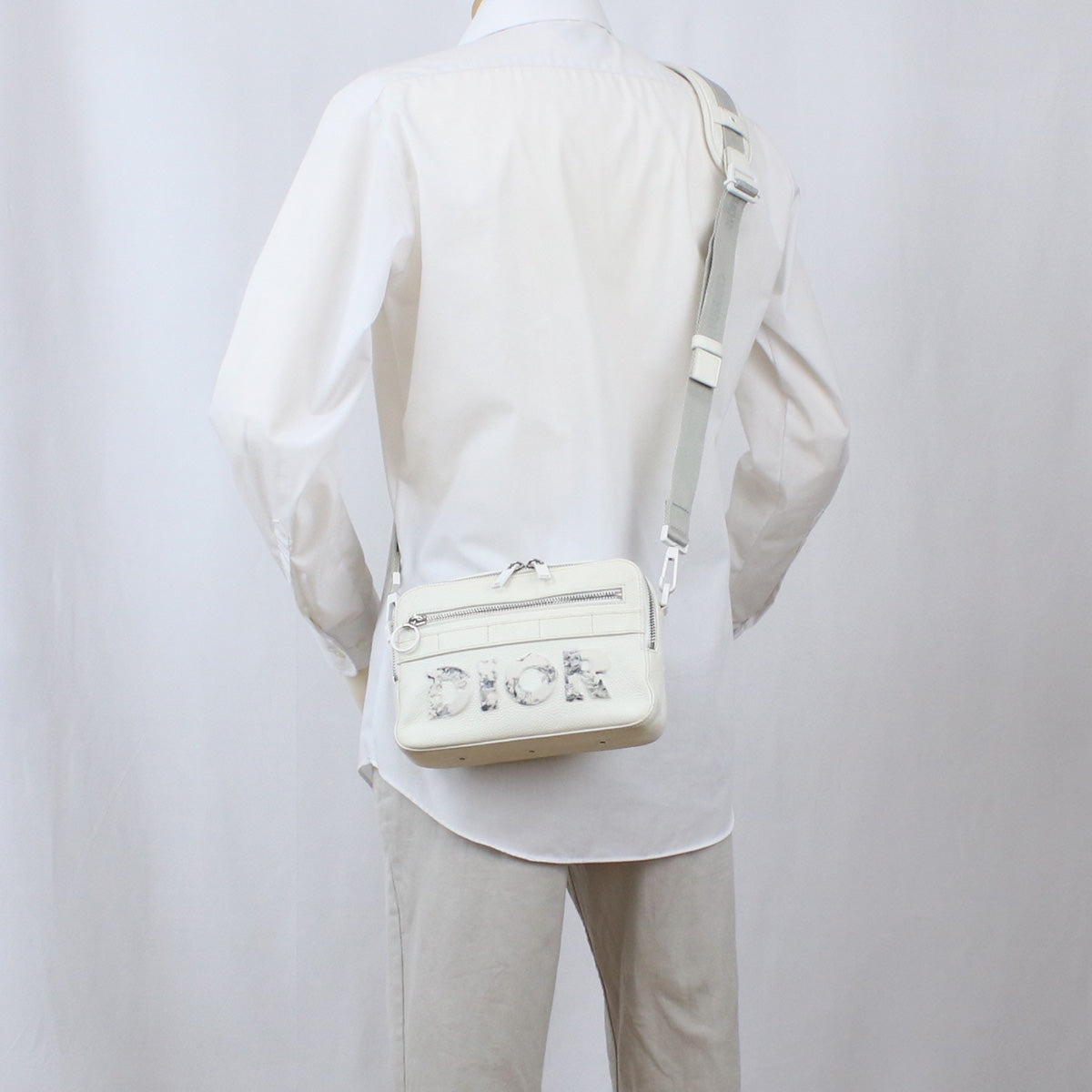 Christian Dior 1SFPO101YWM_H19E Shoulder Bag white leather Rovelle Bags