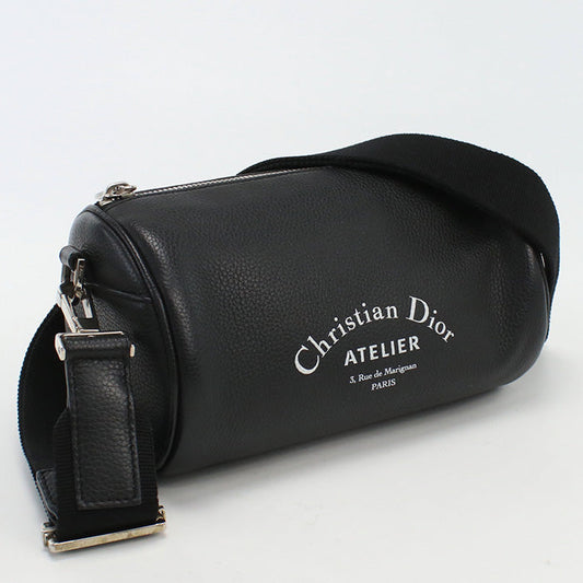 ChristianDior 1ATPO061 roller Atelier Diagonal shoulder bag leather black unisex Rovelle Bags