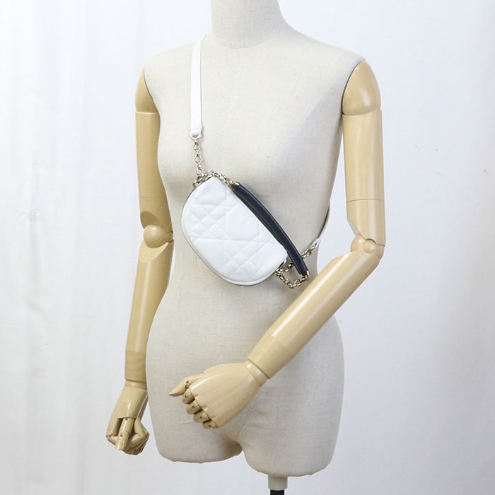 Dior S7200ONOA Shoulder Bag Dior Vibe Micro Hobo 2way Quilted Chain Mini Bag lambskin white Women Rovelle Bags