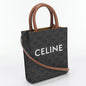 CELINE 194372BZK.04LU Handbag Mini vertical hippopotamus Triomphe 2Way Handbag Triomphe canvas,leather Brown Women