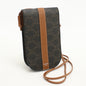 CELINE Mobile pouch Triomphe canvas Diagonal Shoulder Bag brown Women