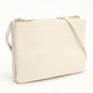 CELINE 171453 Shoulder Bag Trio Large Crossbody bag leather off white Women