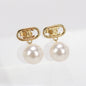 CELINE 46W796BPE Pearl Pierce Triomphe Pierce metal/Pearl gold Women
