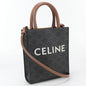 CELINE Mini vertical hippopotamus Triomphe canvas Handbag/leather brown Women