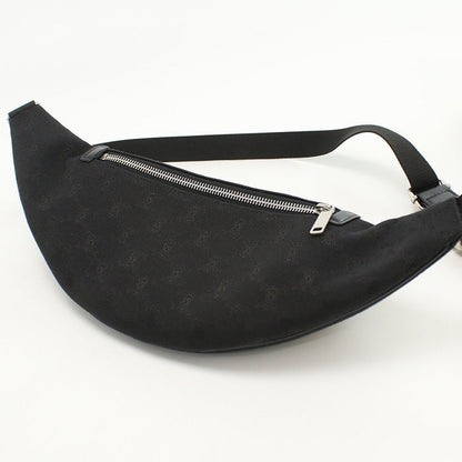 CELINE Belt bag Triomphe body bag canvas black mens