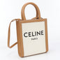 CELINE 193302BNZ.02NT vertical hippopotamus Handbag canvas/Calfskin white Women