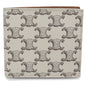CELINE 10C87 Bifold wallet Triomphe Flap wallet Triomphe canvas,leather white mens