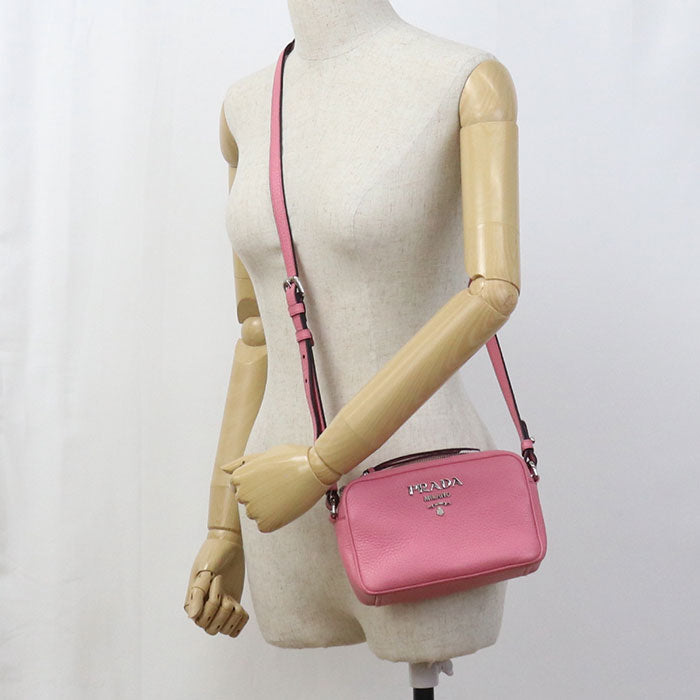 Prada 1Bh096 Shoulder Bag Safiano Crossbody Bag Leather Pink Women Rovelle Bags