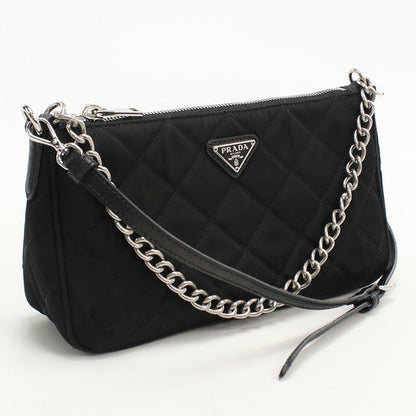 Prada 1Bh026 Shoulder Bag Quilting Chain 2Wayshoulder Bag Nylon Black Women Rovelle Bags