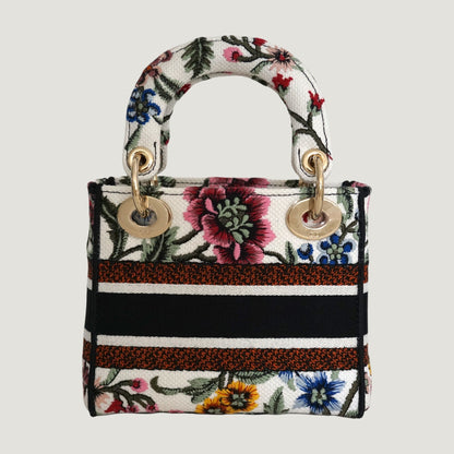 Dior Lady Dior Leather Handbag White Rovelle Bags