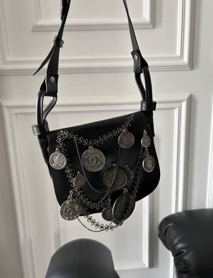 Chanel Medallion Leather Handbag Rovelle Bags