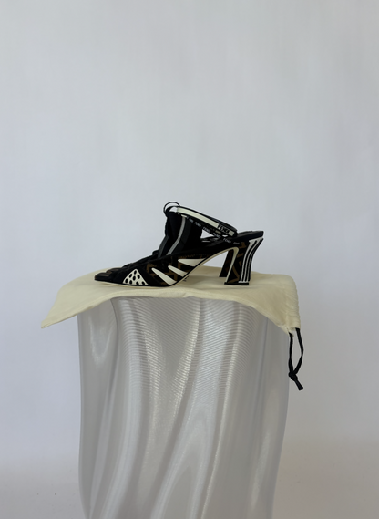 Fendi Zucca Heeled Sandals Rovelle Bags