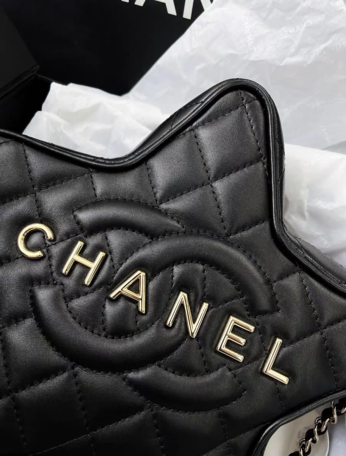 Chanel Luxury Lambskin Black Handbag Style 2 Rovelle Bags