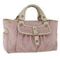 Luxury CELINE C Macadam Canvas Hand Bag Leather Pink yb138
