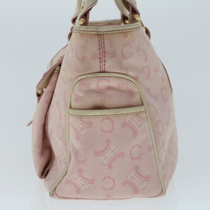 Luxury CELINE C Macadam Canvas Hand Bag Leather Pink yb138