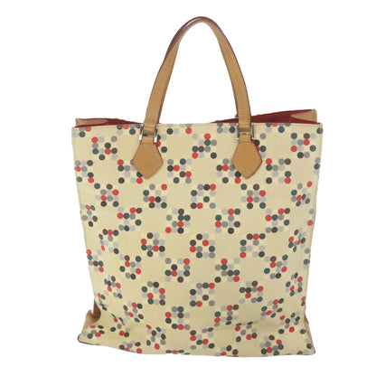 Burberry Label Auth Canvas Beige Tote Bag Style 4