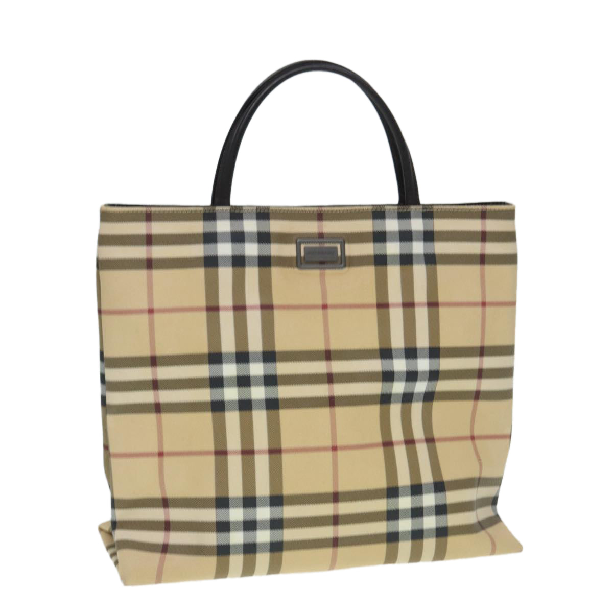 Burberry Nova Auth Leather Beige Handbag Style 6