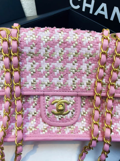 Chanel Luxury Leather Pink Handbag Pink Rovelle Bags