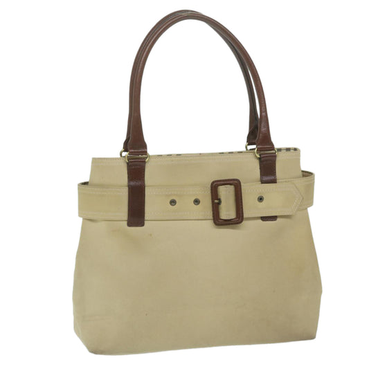 Burberry Auth Canvas Beige Handbag Style 3