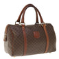 Luxury CELINE Macadam Canvas Boston Bag PVC Brown 10309