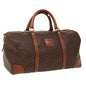 Luxury CELINE Macadam Canvas Boston Bag PVC Brown 10313