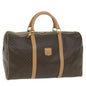 Luxury CELINE Macadam Canvas Boston Bag PVC Brown 10316