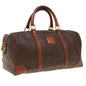 Luxury CELINE Macadam Canvas Boston Bag PVC Brown 10345