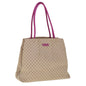 Luxury CELINE Macadam Canvas Tote Bag Beige 10384