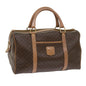 Luxury CELINE Macadam Canvas Boston Bag PVC Brown 10470