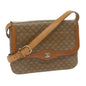 Luxury CELINE Macadam Canvas Shoulder Bag Beige 10893