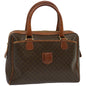 Luxury CELINE Macadam Canvas Hand Bag PVC Brown 10896
