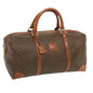 Luxury CELINE Macadam Canvas Boston Bag PVC Brown 11130