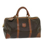 Luxury CELINE Macadam Canvas Boston Bag PVC Brown 11251
