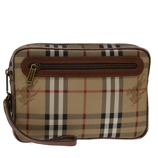 Burberry BURBERRYSs Nova Leather Beige Clutch Bag Style 3