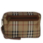 Burberry BURBERRYSs Nova Leather Beige Clutch Bag Style 3