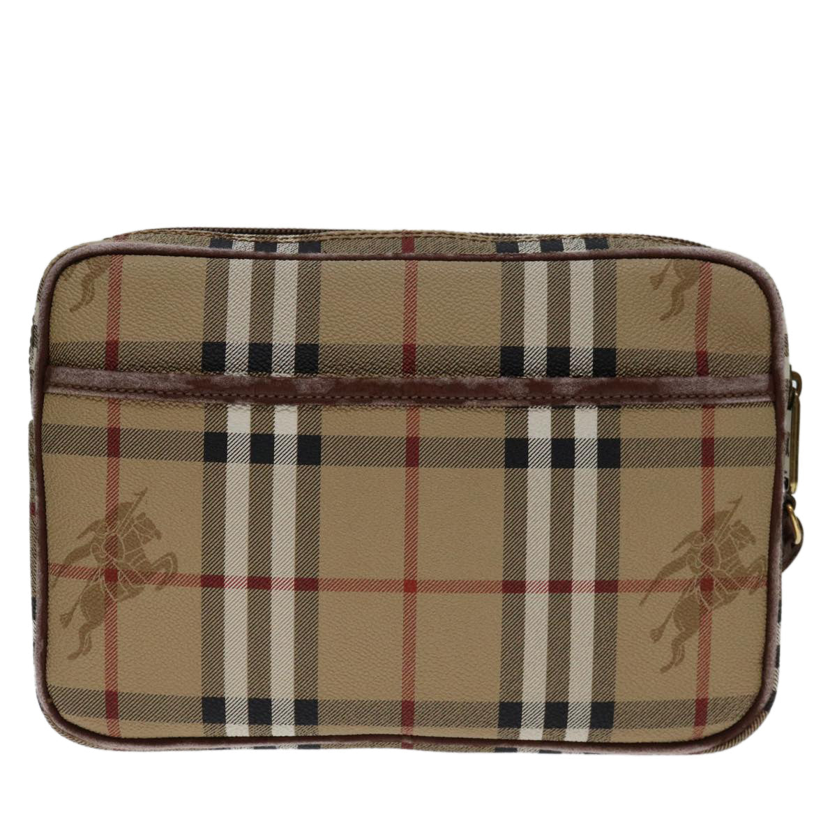 Burberry BURBERRYSs Nova Leather Beige Clutch Bag Style 3