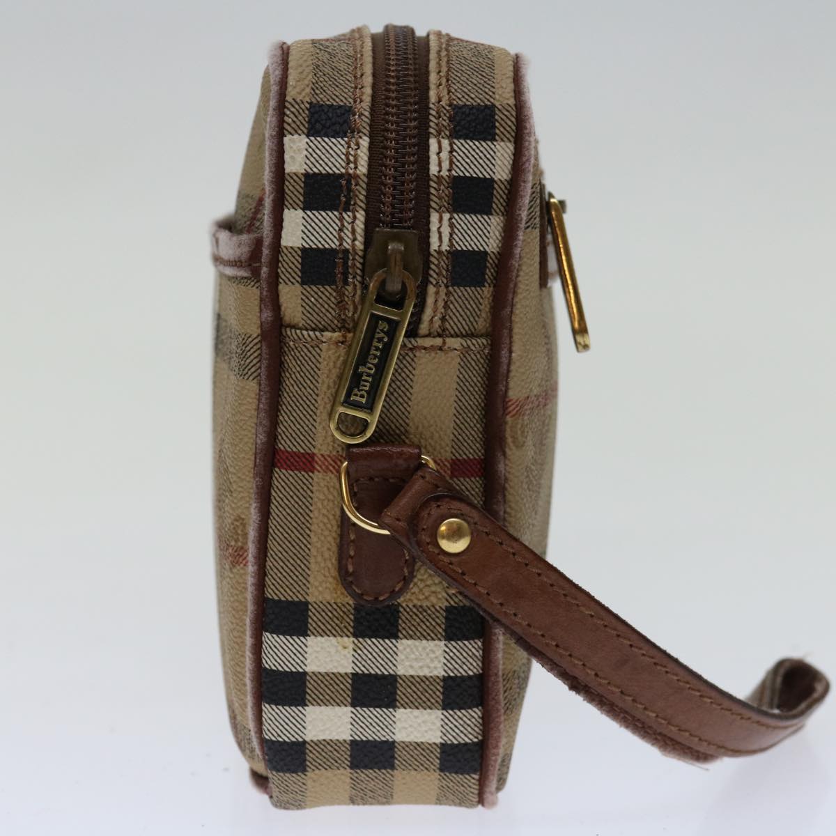 Burberry BURBERRYSs Nova Leather Beige Clutch Bag Style 3
