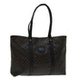 Luxury CELINE Macadam Canvas Tote Bag PVC Black Brown 11411