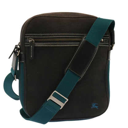 Burberry Label Auth Canvas Black Shoulder Bag Style 2