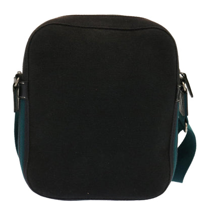 Burberry Label Auth Canvas Black Shoulder Bag Style 2