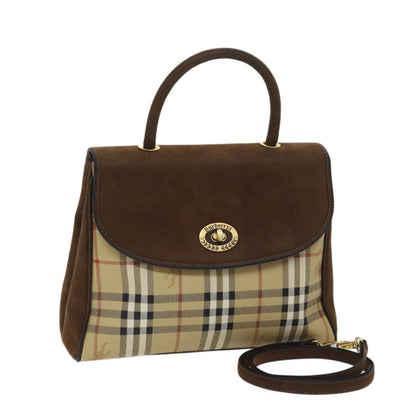 Burberry BURBERRYSs Nova Leather Brown Handbag