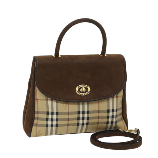 Burberry BURBERRYSs Nova Leather Brown Handbag