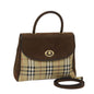 Luxury BurberrySs Nova Check Hand Bag PVC 2way Brown Auth yk11758