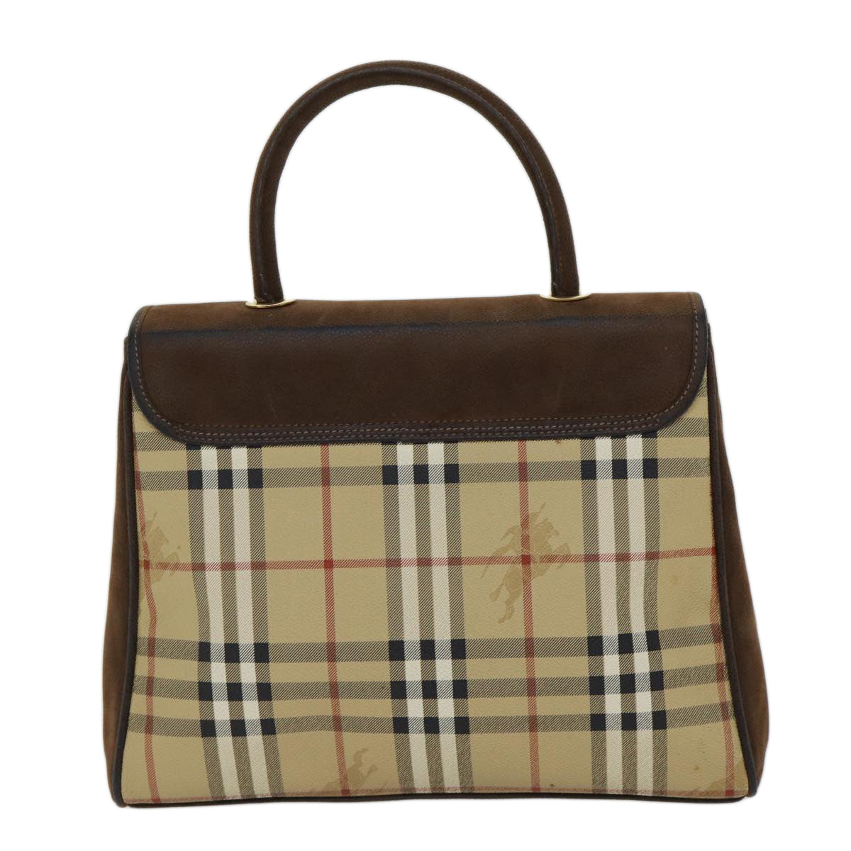 Burberry BURBERRYSs Nova Leather Brown Handbag