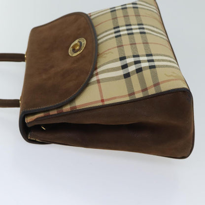 Burberry BURBERRYSs Nova Leather Brown Handbag