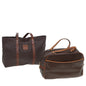 Luxury CELINE Macadam Canvas Shoulder Bag PVC Leather 2Set Brown 12251