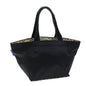 Luxury BurberrySs Nova Check Blue Label Tote Bag Nylon Black Auth yk12675