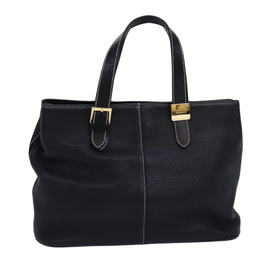 Burberry BurberrySs Auth Leather Black Handbag Style 6