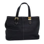 Luxury BurberrySs Hand Bag Leather Black Auth yk12762