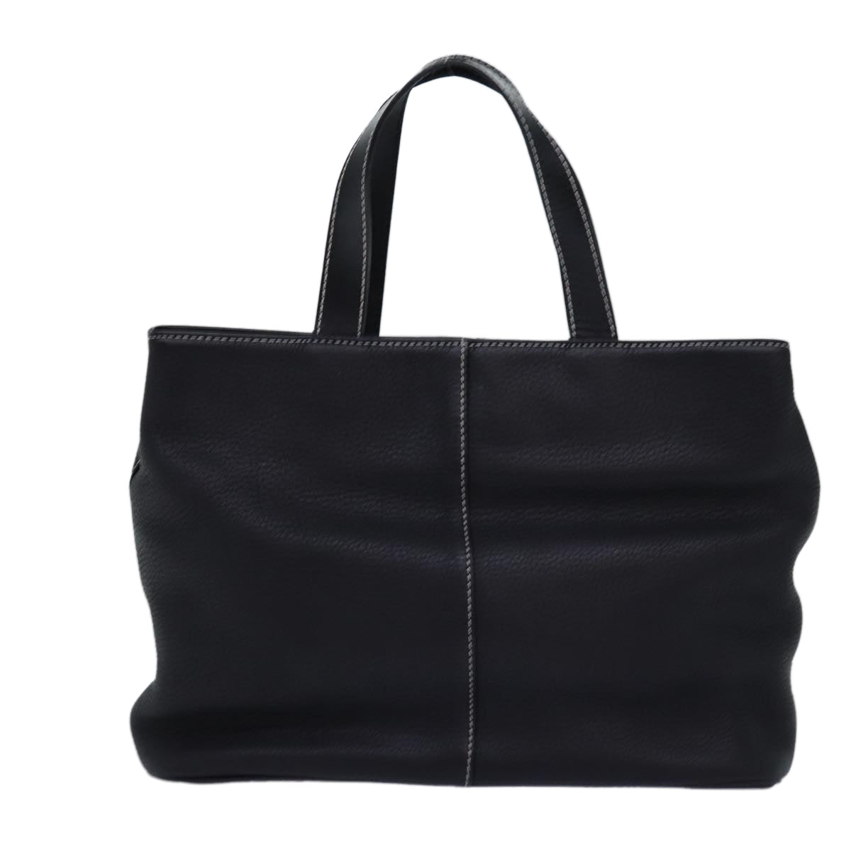 Burberry BurberrySs Auth Leather Black Handbag Style 6
